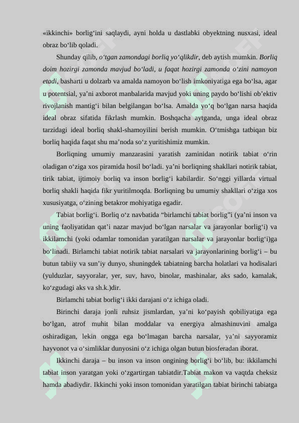 Borliq (ontologiya) va rivojlanish falsafasi 4