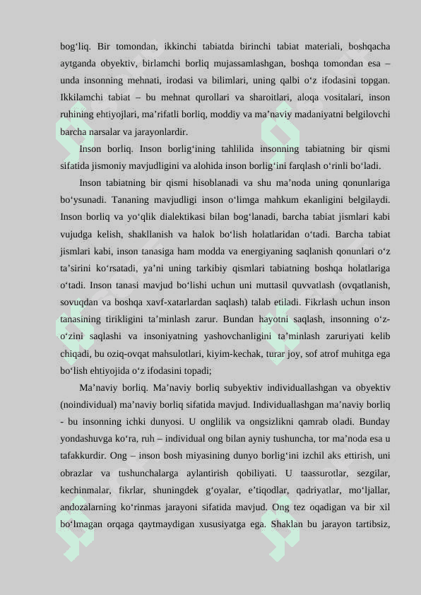 Borliq (ontologiya) va rivojlanish falsafasi 5