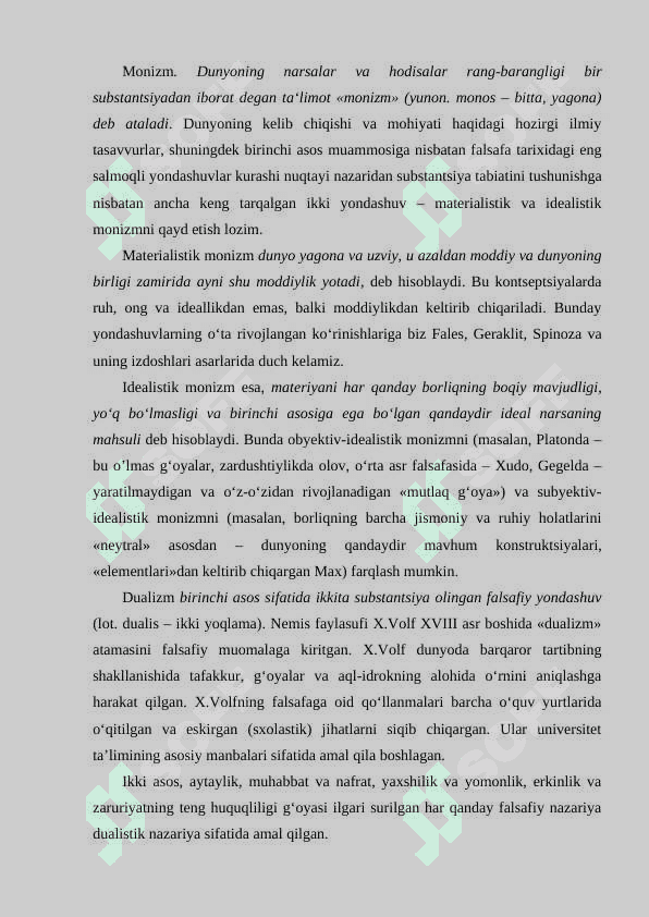 Borliq (ontologiya) va rivojlanish falsafasi 8