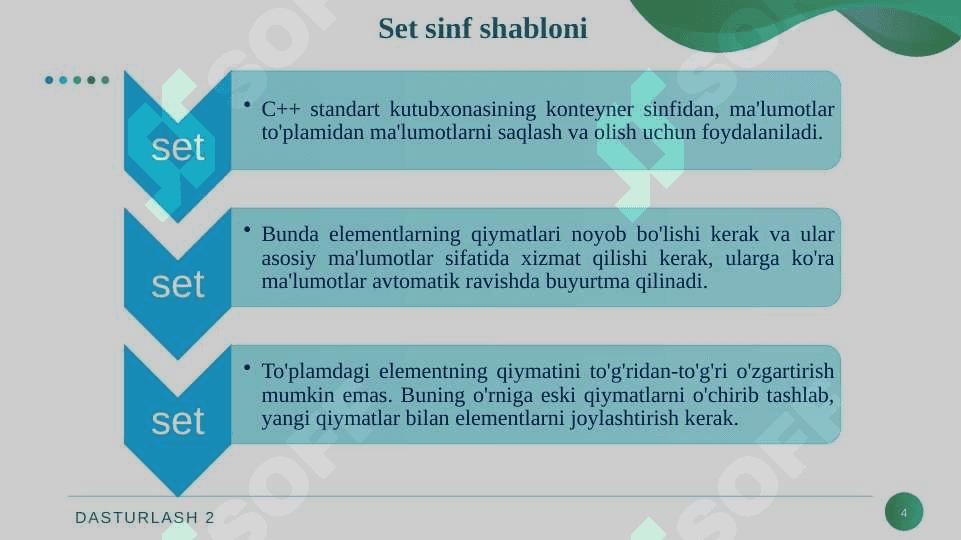 Asossiativ va tartiblanmagan asossiativ konteynerlar. C++. 4