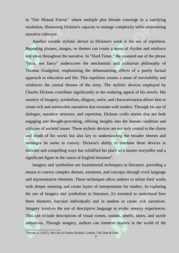 The stylistic devices in Ch. Dicken's work 7