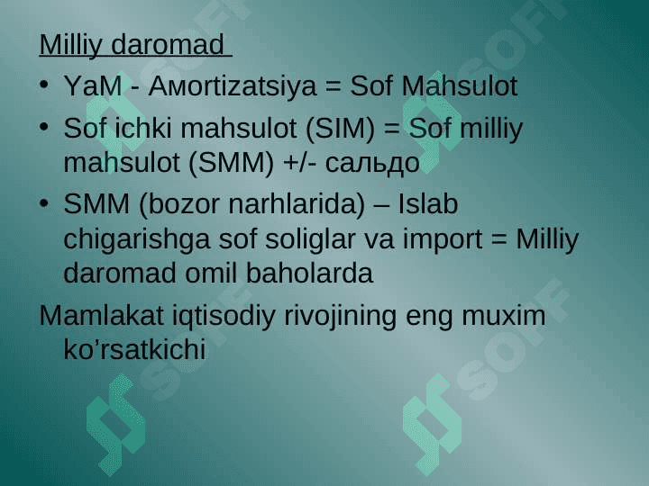 Davlatlar o'rtasida daromatlar taqsimoti 8