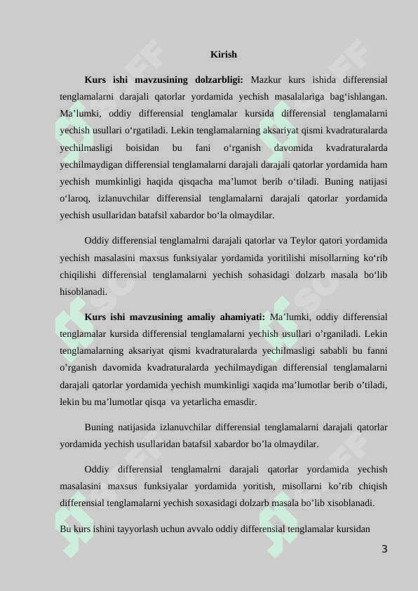 Darajali qator. Teylor qatori 3