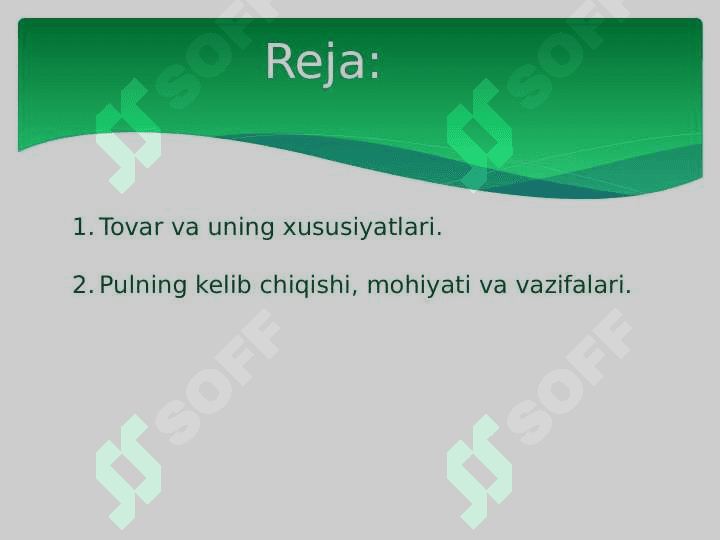 Tovar pul munosabatlari 2