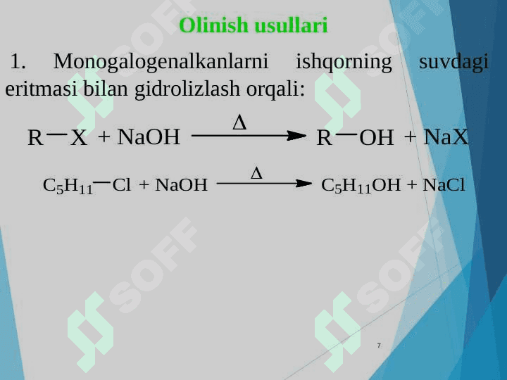 Bir atomli to`yingan spirtlar 7