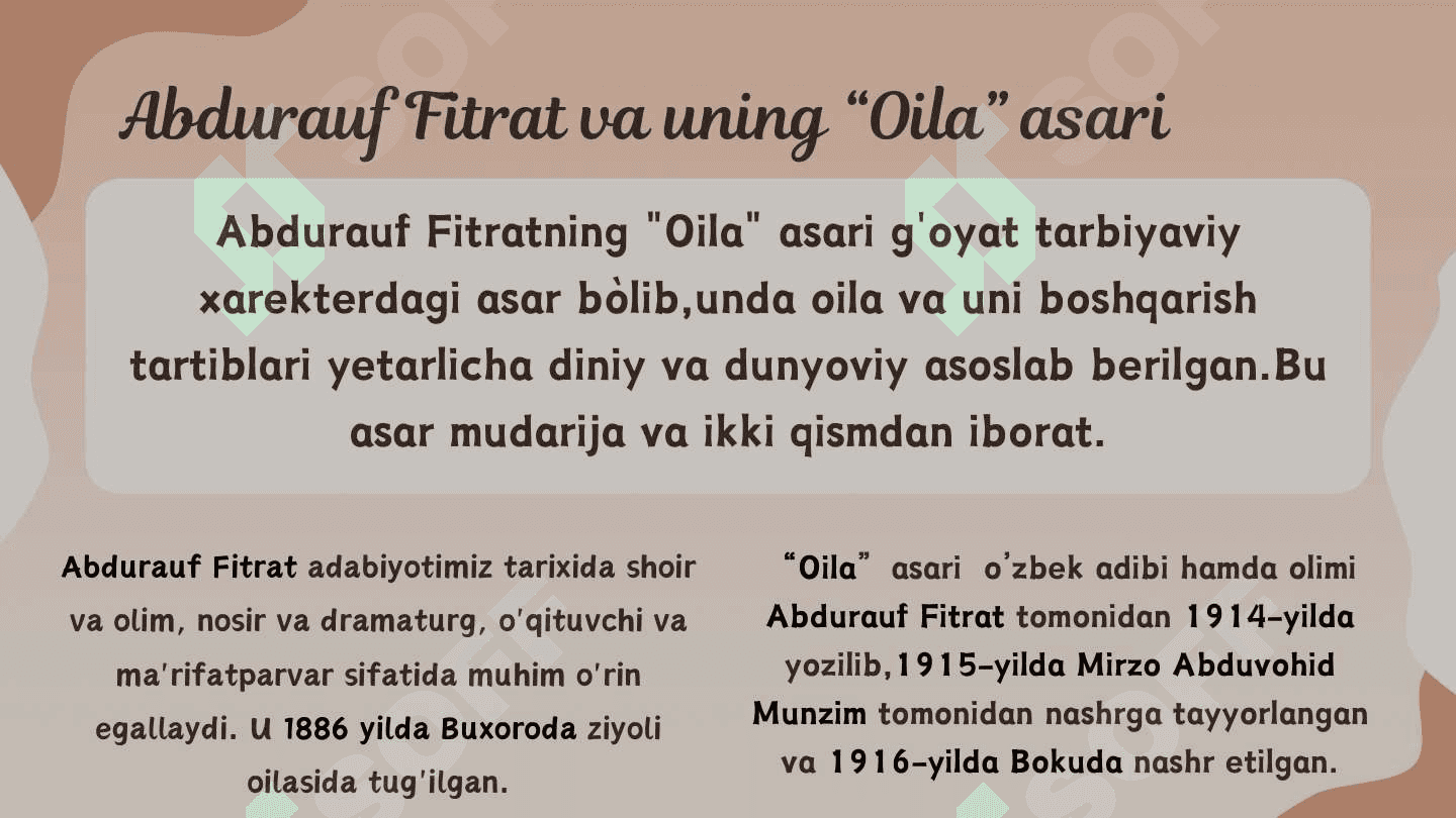 Oila asari Abdurauf Fitrat 4