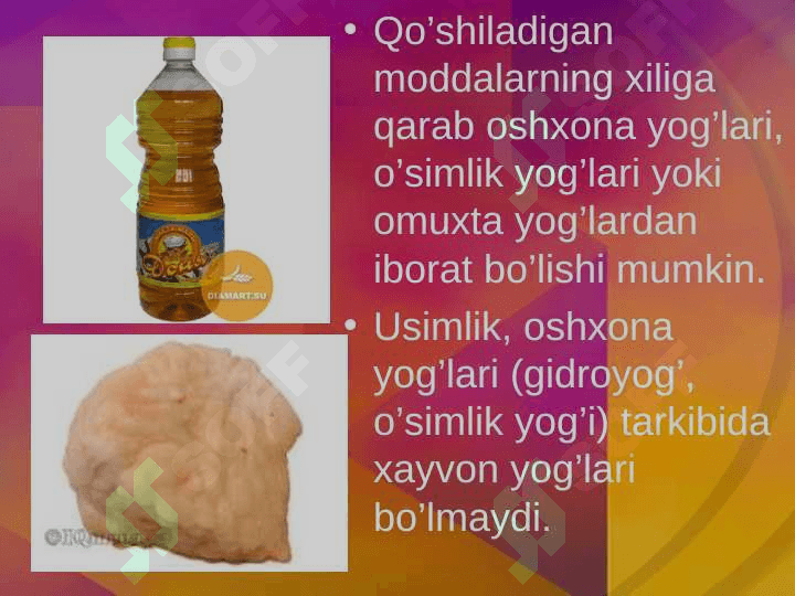 YOG’ VA MOYLARNI 8