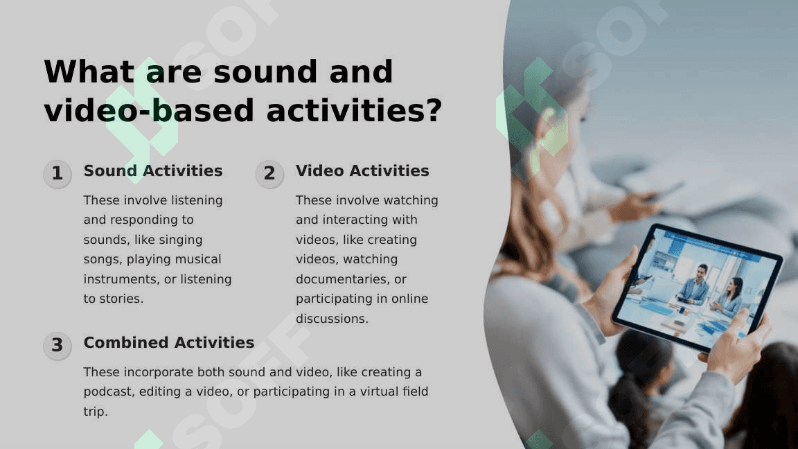 Sound and video based activites 3