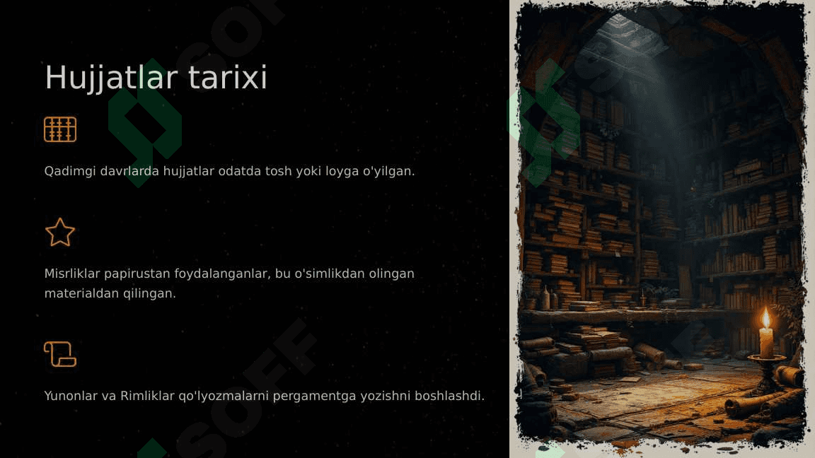 Hujjatlarning paydo bo'lishi va tarixi 3