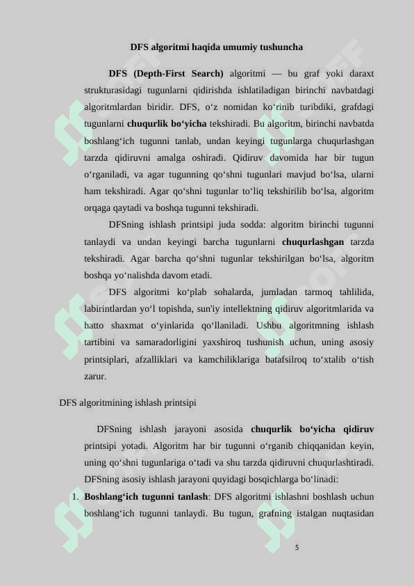 DFS algoritmi 5