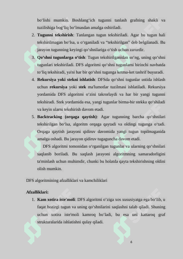 DFS algoritmi 6