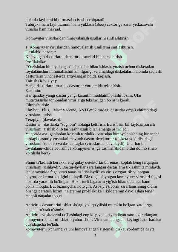 Antivirus dasturlari bilan ishlash (Nod32 va boshqalar) 5