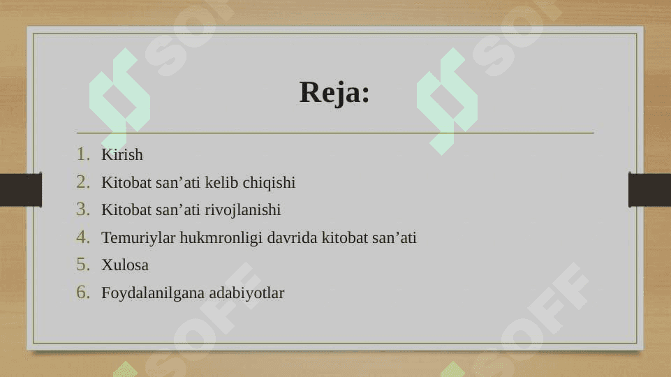 O'rta asrlarda kitobat san'ati. 2