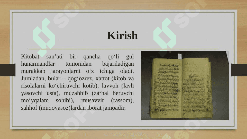 O'rta asrlarda kitobat san'ati. 3