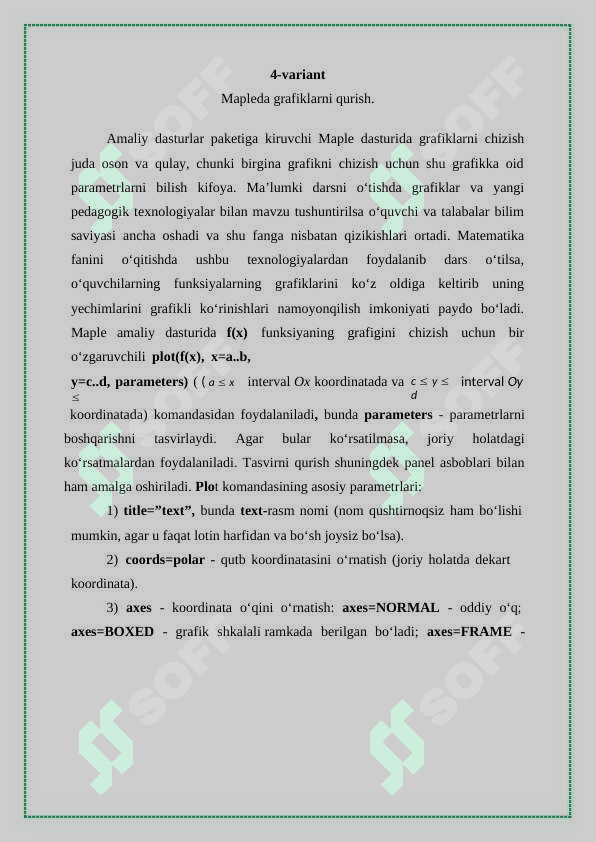Mapleda grafiklar qurish. 3