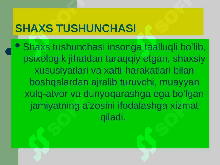 SHAXS TARBIYASIDA MADANIYAT. 3