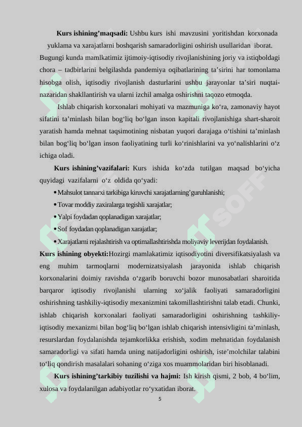 Korxonada yuklama va xarajatlarni boshqarish samaradorligini oshirish usullari 4