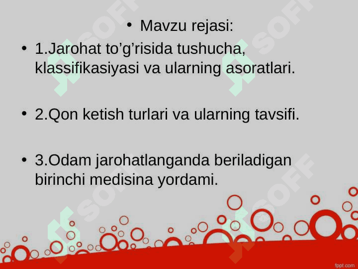 Jarohat va jarohat infeksiyasi 2 2