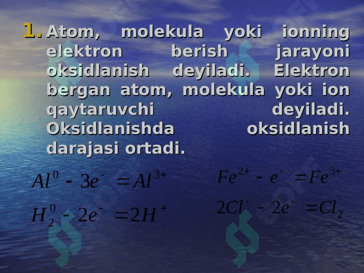 Oksidlanish-qaytarilish rеaksiyalari 3