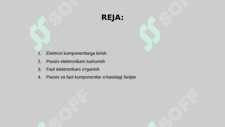 Elektron qurilmalarni passiv va aktiv komponentlari 2