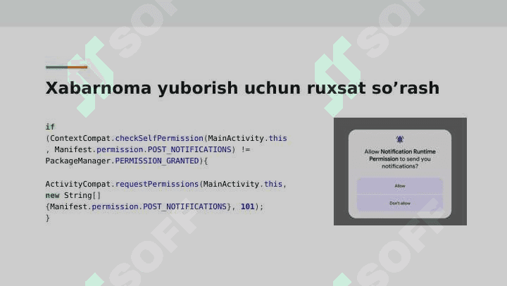 MOBIL ILOVALARDA XABARNOMALAR (NOTIFICATION) YARATISH 4