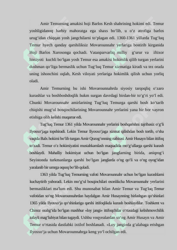 AMIR TEMUR DAVLATINING TASHKIL TOPISHI 5