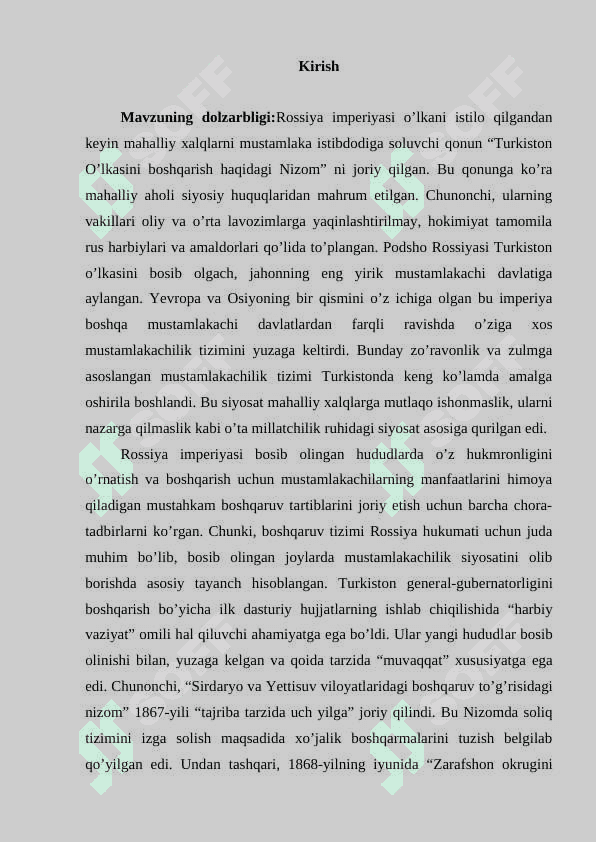 TURKISTON GENERAL GUBERNATORLIGI TASHKIL TOPISHI 2