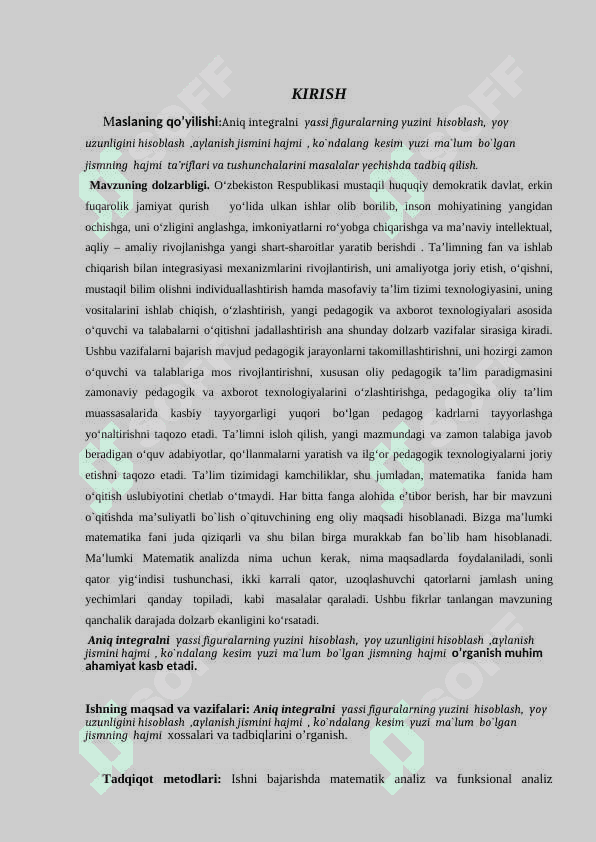 Aniq integralning tadbiqlari 3