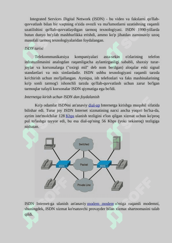 ISDN TARMOG‘I MEMORCHILIGI 2