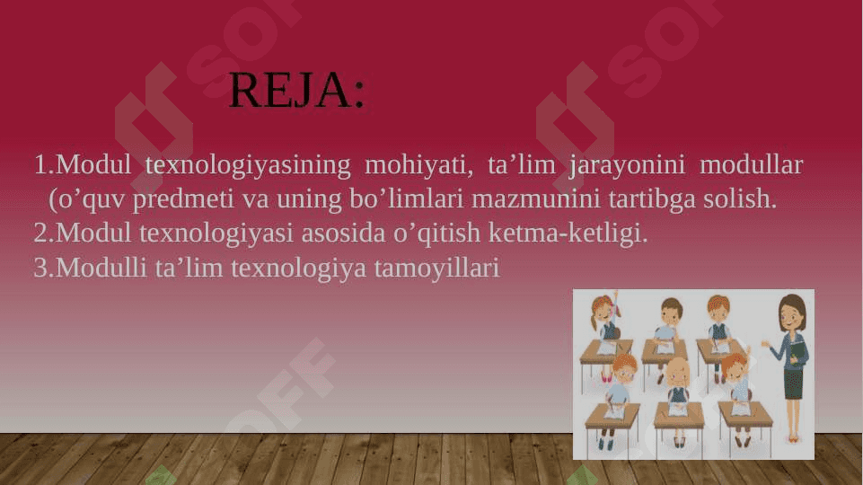 MODULLI O’QITISH TEXNOLOGIyalari 2