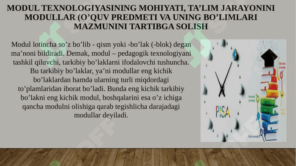MODULLI O’QITISH TEXNOLOGIyalari 3