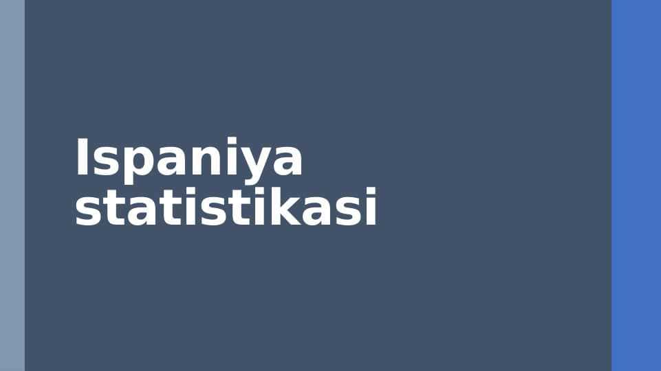 ispaniya statistikasi