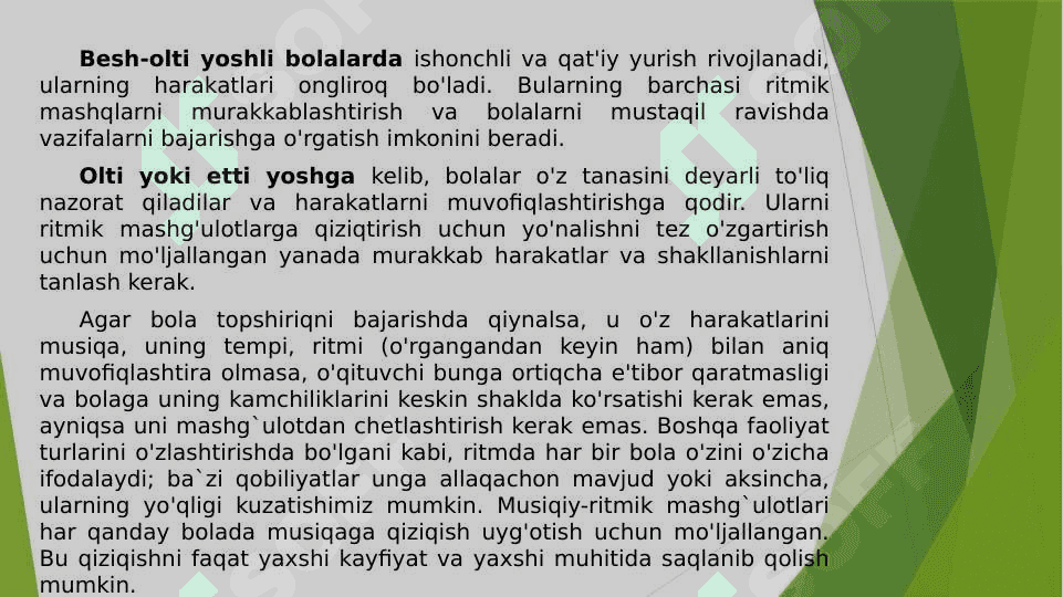 Musiqiy ritmik faoliyat 6