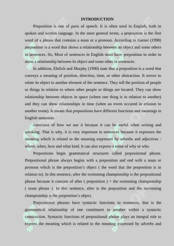 Syntactic functions of the prepositional phrase 2