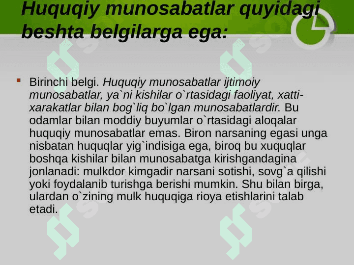 Huquqiy munosabat 5