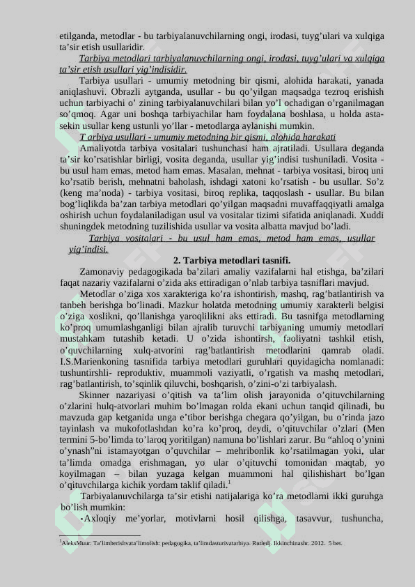 TARBIYANING UMUMIY MYETODLARI 2