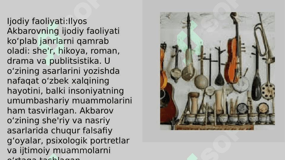 Ilyos Akbarov hayoti va ijodiy faoliyati. 5