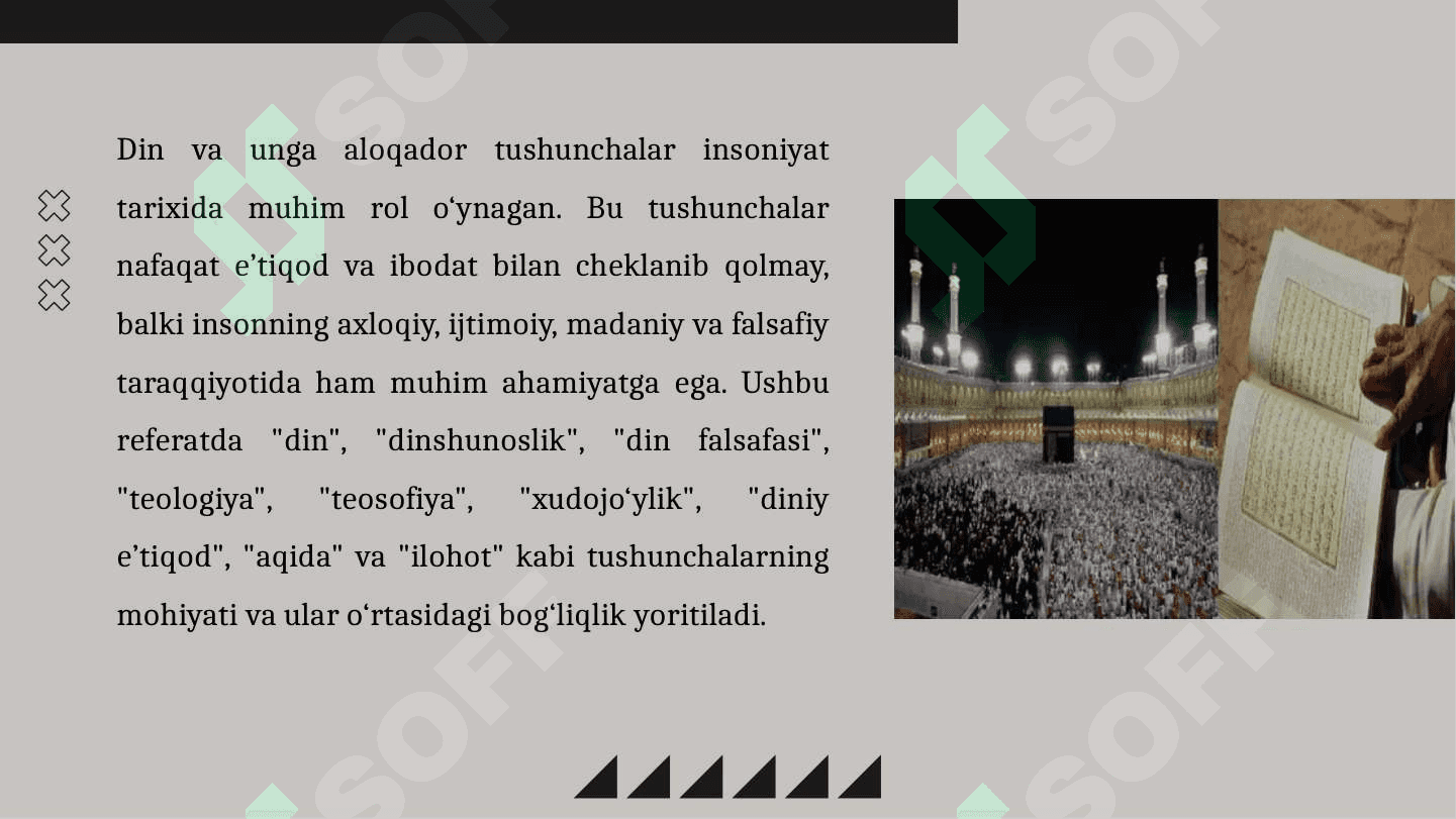 Din, dinshunoslik, din falsafasi, teologiya , teosofiya, xudojo`ylik, diniy e`tiqod, aqida, ilohot tushunchalari 3