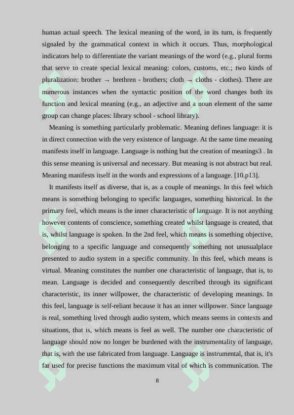 Theoretical principles of semantic analyses 8