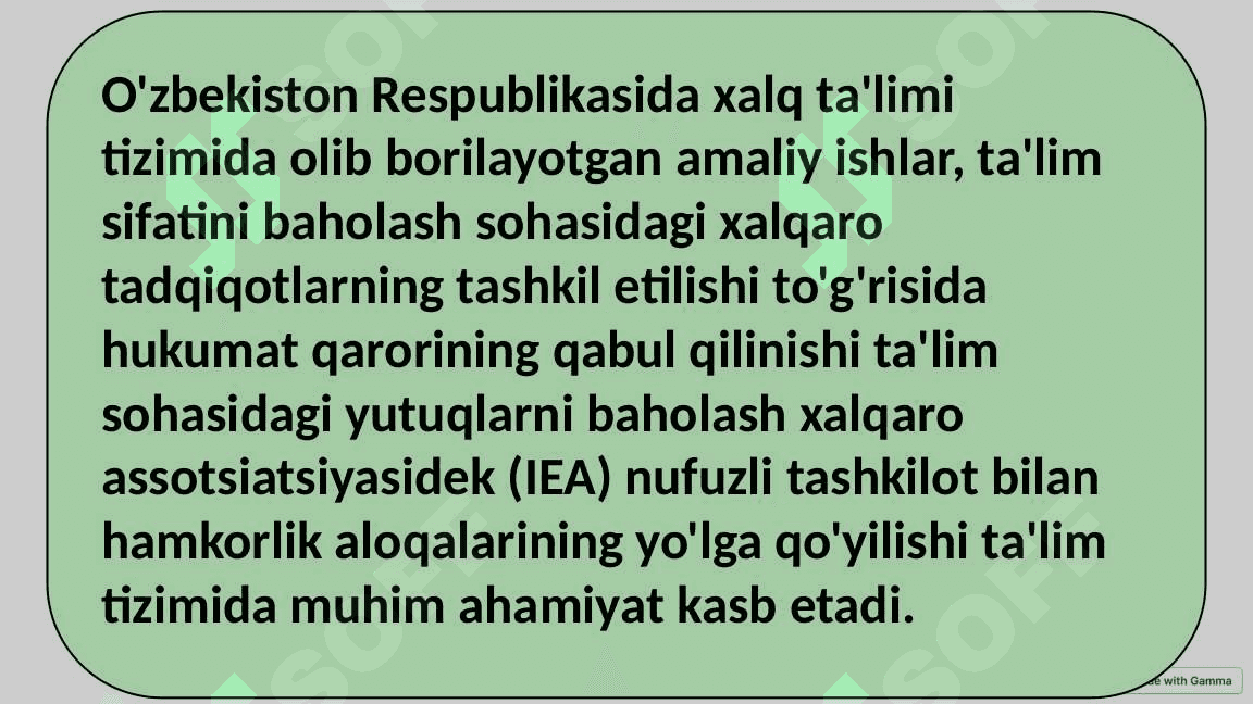 XALQARO BAHOLASH DASTURI 5