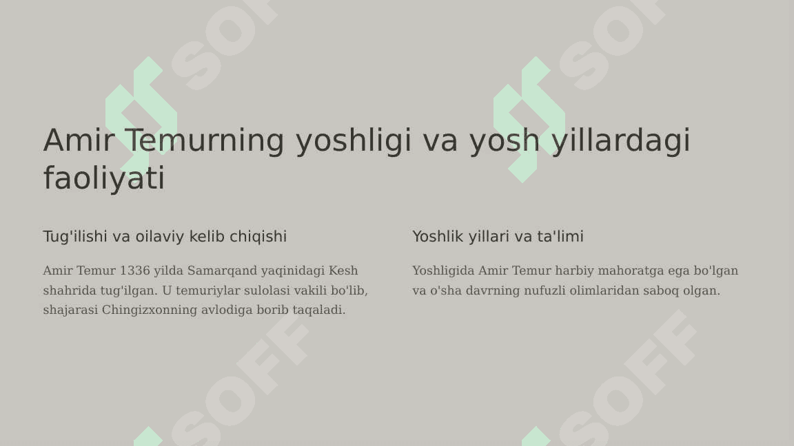 Amir Temur - buyuk davlat arbobi 4
