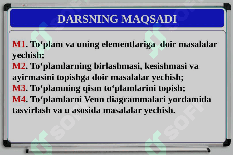 To‘plamlar nazaryasiga oid masalalar 2