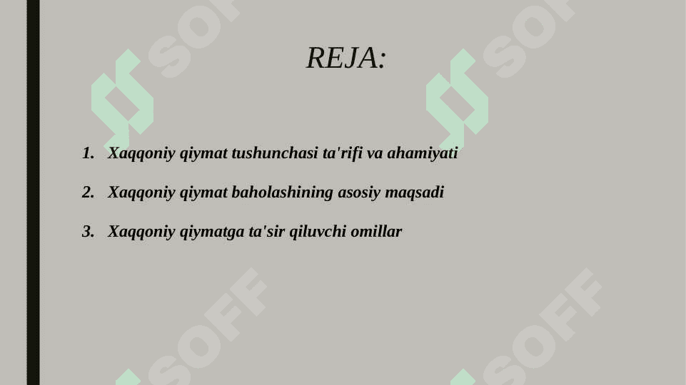 Xaqqoniy qiymatni baholash 2