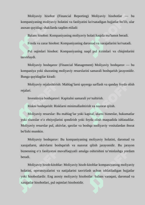 MOLIYA VA UNING ASOSIY TUSHUNCHALARI 4