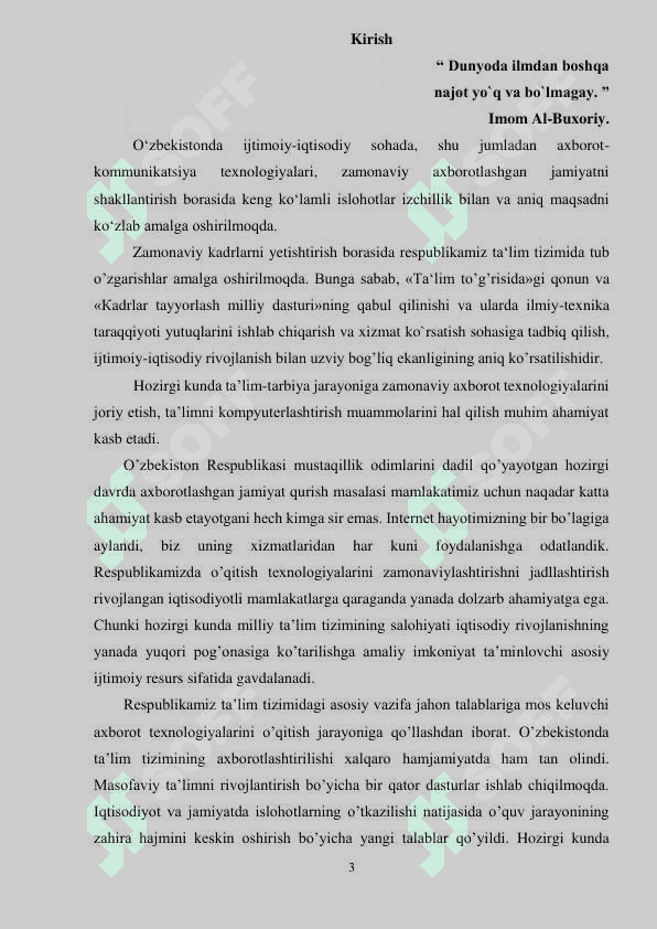 PYTHON DASTURLASH TILI VA UNING IMKONIYATLARI BO`YICHA USLUBIY QO`LLANMA bitiruv malakaviy ishi 3