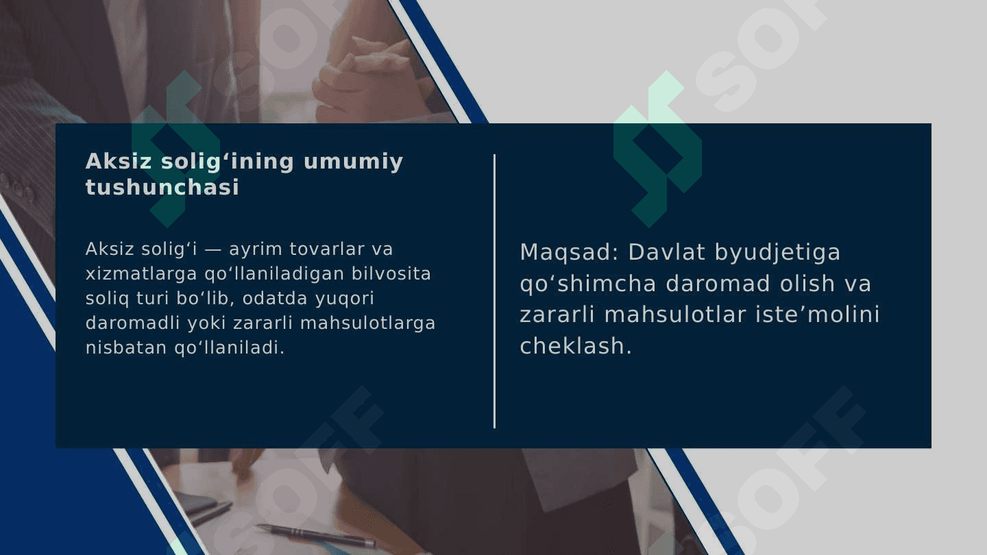 Aksiz soligʻi 2