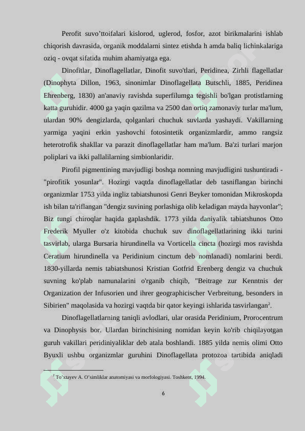 DINOFIT YOKI PIROFIT SUVO’TLARINING KLASSIFIKATSIYASI 5