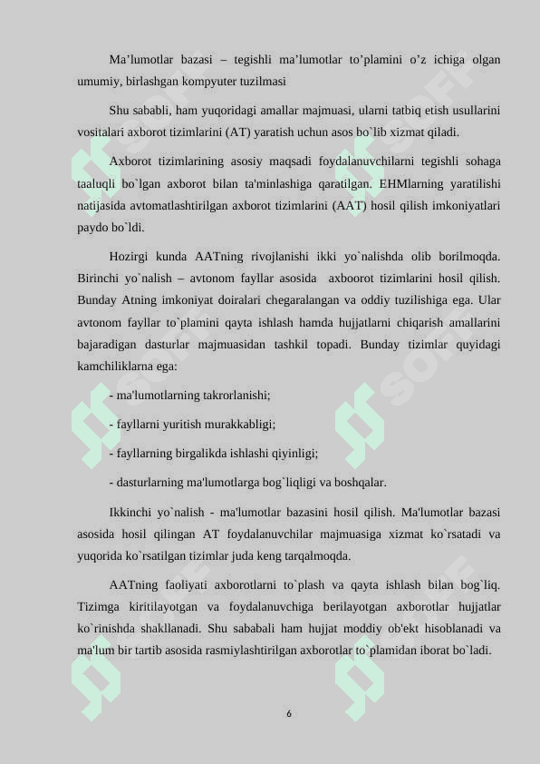 “Bank” ma’lumotlar bazasini loyihalash 6