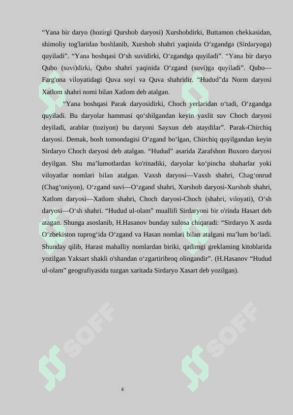Oʻzbekiston tarixi fanidan kurs ishi 8