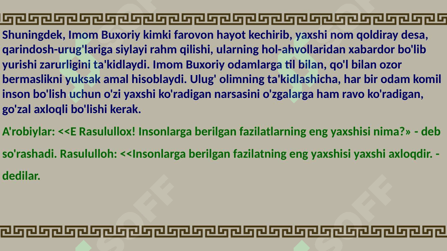 Imom Al-Buxoriyning pedagogik qarashlari 8